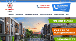 Desktop Screenshot of karasueksiogluinsaat.com
